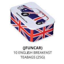 IB - 20EBTCAR -  Classic Mini Car Sliding Lid Tin 10 English Teabags