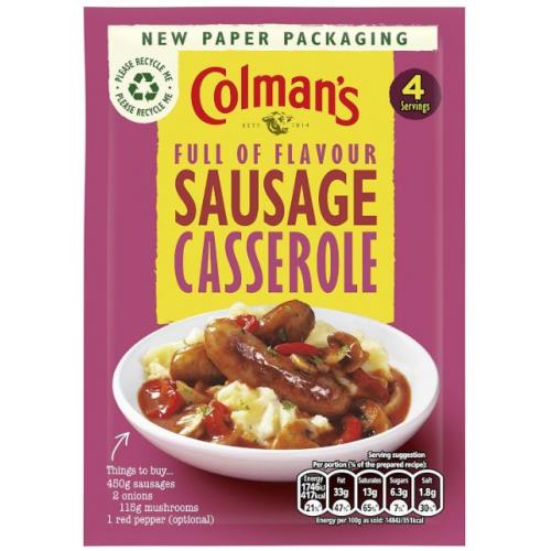 Colman's Sachets Sausage Casserole