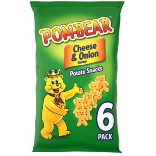Pom-Bear Cheese & Onion Multipack Crisps