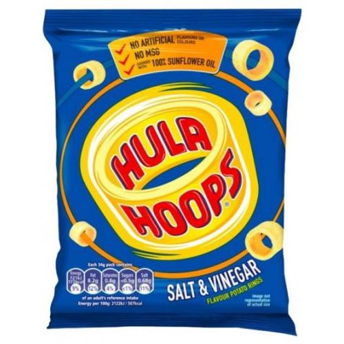 Crisps KP Snacks Hula Hoops Salt & Vinegar