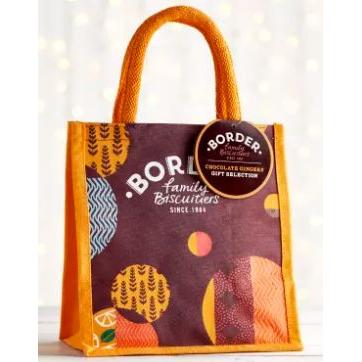 Border Chocolate Ginger Jute Bag
