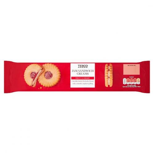 Tesco Jam Sandwich Creams Biscuit