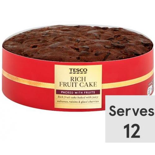 Tesco X Rich Fruit Cake - Round 12 x