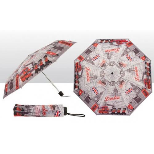 Umbrella - BW Red London Montage Collapsible