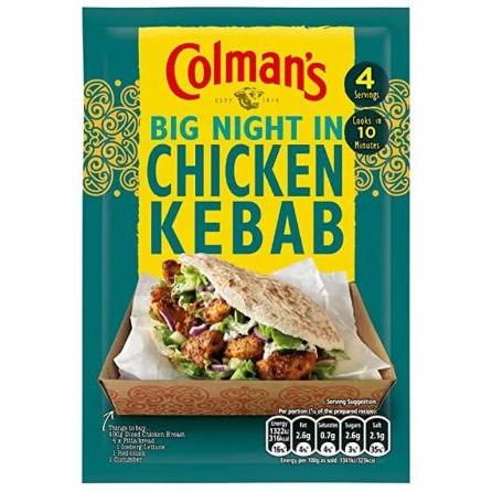 Colman's Colmans Sachets Chicken Kebab Seasoning Mix
