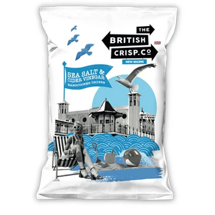 British Crisp Co. Salt & Vinegar Handcooked Crisps  BCC2