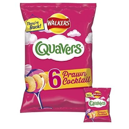 Crisps Walkers Quavers Prawn Cocktail