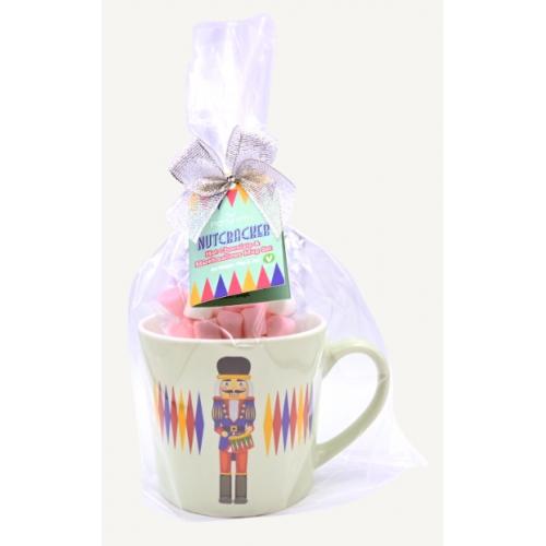 Blue Nutcracker Hot Chocolate & Marshmallow Mug Set