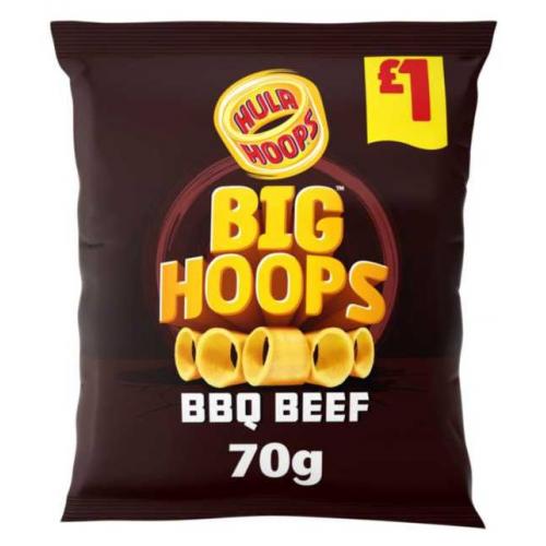 Crisps KP Hula Hoops Big Hoops BBQ Beef