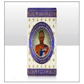 King Charles III Foil Stamped Magnet 120pc