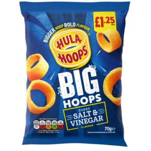 Crisps KP Hula Hoops Big Hoops Salt & Vinegar