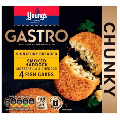 Young's Gastro Breaded 4pk  Haddock & Cheese Fishcakes