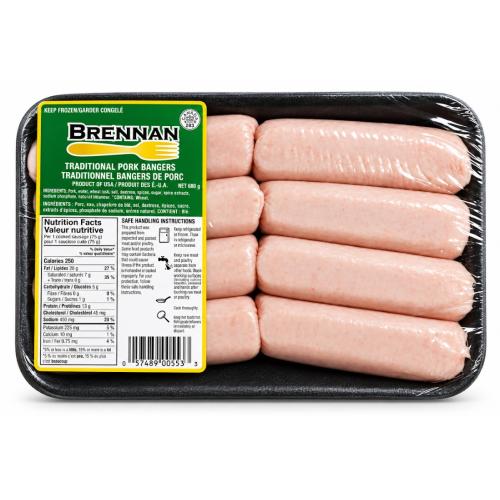Brennan's Irish Sausage (Traditional Pork Bangers)