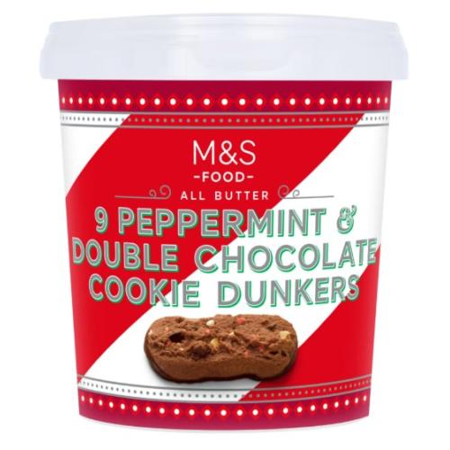 9 Peppermint & Double Chocolate Cookie Dunkers