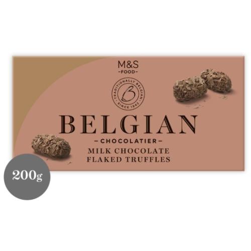 Belgian Milk Chocolate Flaked Truffles