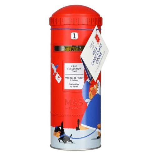 Post Box With Milk Chocolate Coins