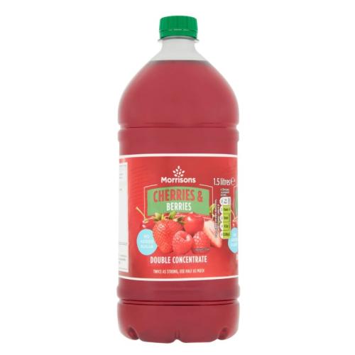 Morrisons Cherry & Berry Squash Double Concentrate