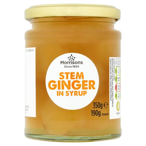 MORRISONS STEM GINGER IN SYRUP 350G