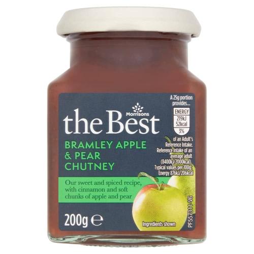 MORRISONS THE BEST BRAMLEY APPLE & PEAR CHUTNEY 210G