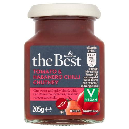 MORRISONS THE BEST TOMATO & CHILLI CHUTNEY 205G