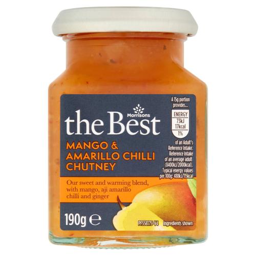 MORRISONS THE BEST MANGO & AMARILLO CHILLI CHUTNEY 190G