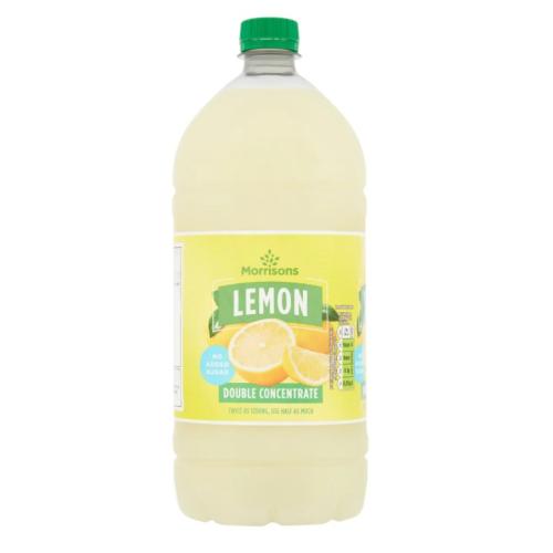 MORRISONS NO ADDED SUGAR LEMON CONCENTRATE 1.5L
