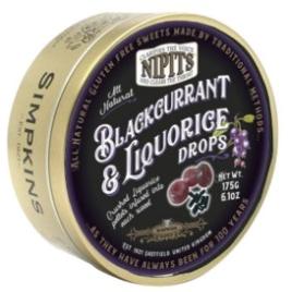 Simpkins Nipits Blackcurrant and Liquorice Drops