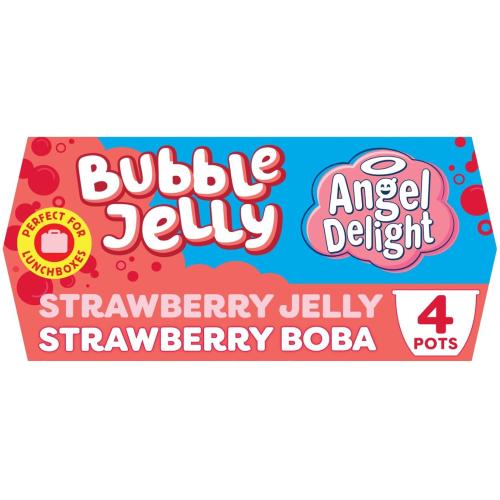 Angel Delight 4 Pack Strawberry Bubble Jelly