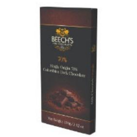 Beech's Chocolate Bars - 70% Dark chocolate Bar