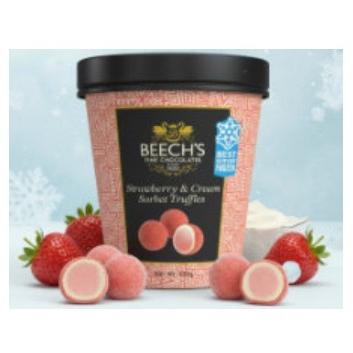 Beech's Desert Sorbet Truffles - Strawberry & Cream