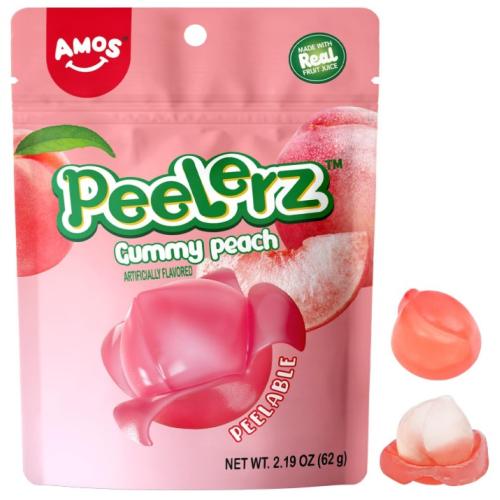 Amos Peelers Gummy Pouch - Peach Flavour