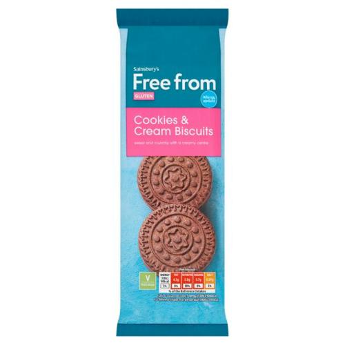 Sainsbury's Free From Cookie & Cream Biscuits