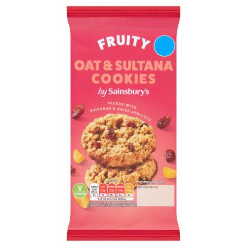 Sainsbury's Fruity Oat & Sultana Cookies 200 G