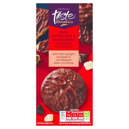 Sainsbury's Taste The Difference Choc Ginger Cookies
