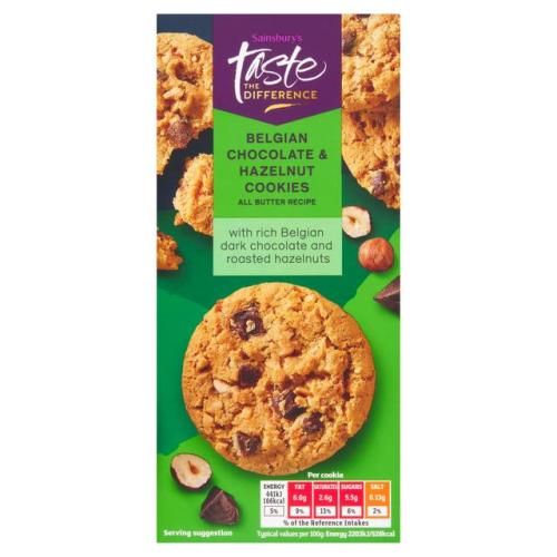 Sainsbury's Taste The Difference Chocolate & Hazelnut Cookies