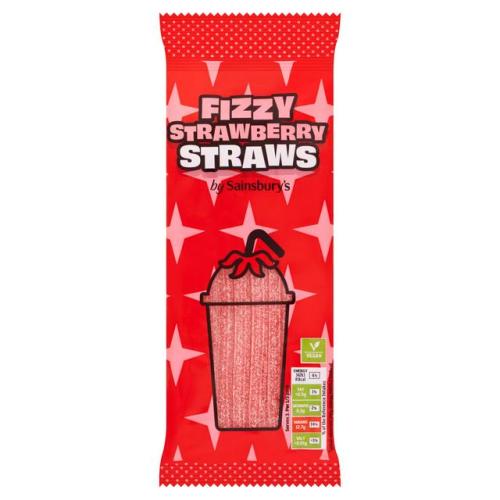 Sainsbury's Fizzy Strawberry Straws