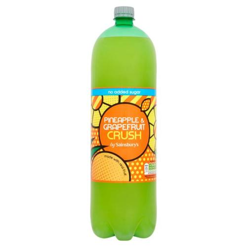 Sainsbury's No Added Sugar Pineapple And Grapefruit Crush 2l