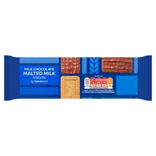 Sainsbury's Milk Chocolate Malted Milk Biscuits