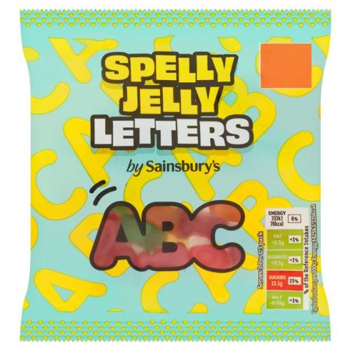 Sainsbury's Spelly Jelly Letters Gummy Candy