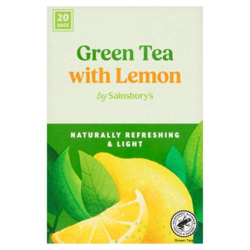 Sainsbury's Green Tea With Lemon Tea Bags 20's