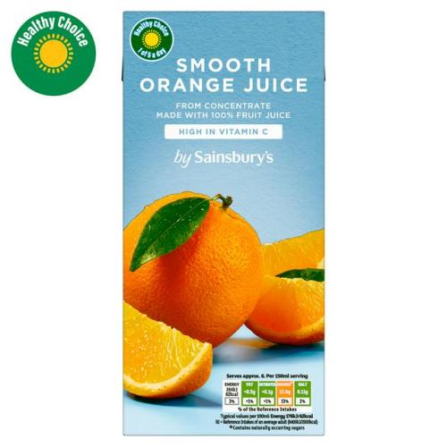 Sainsbury's Smooth Orange Juice From Concentrate 1l