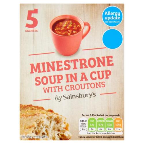 Sainsbury's Minestrone Cup Soup With Crouton