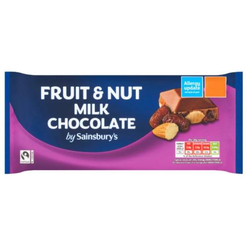 Sainsbury's Fruit & Nut Milk Chocolate