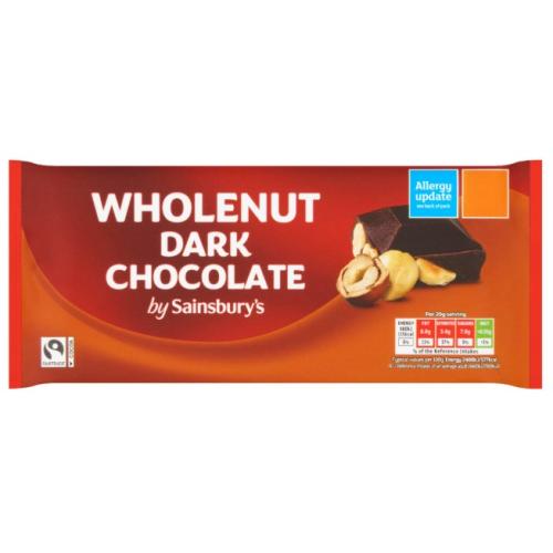 Sainsbury's Wholenut Dark Chocolate