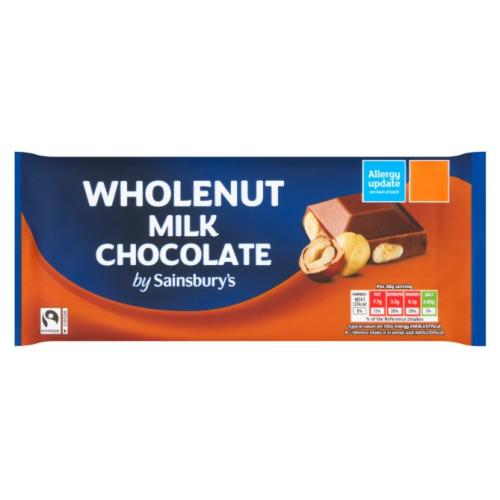 Sainsbury's Wholenut Milk Chocolate