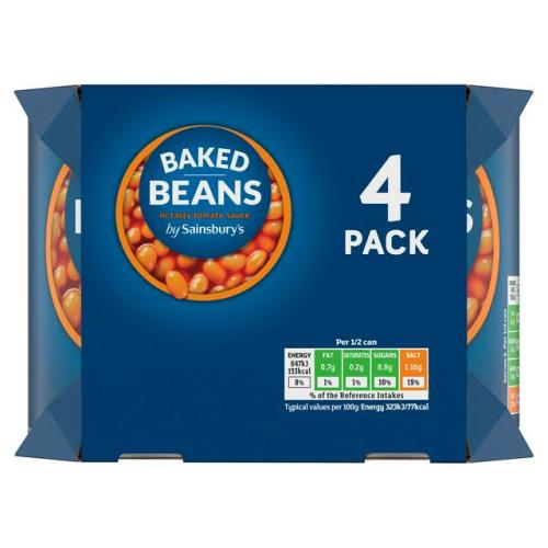 Sainsbury's Baked Beans In Tomato Sauce