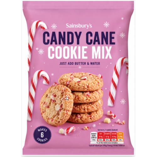 Sainsburys Candy Cane Cookie Mix