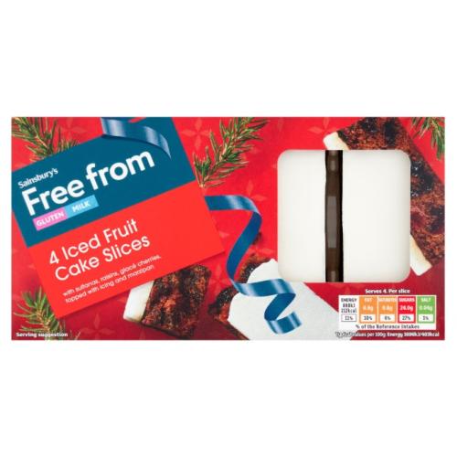 Sainsbury's Free From Iced Fruit Cake Slices