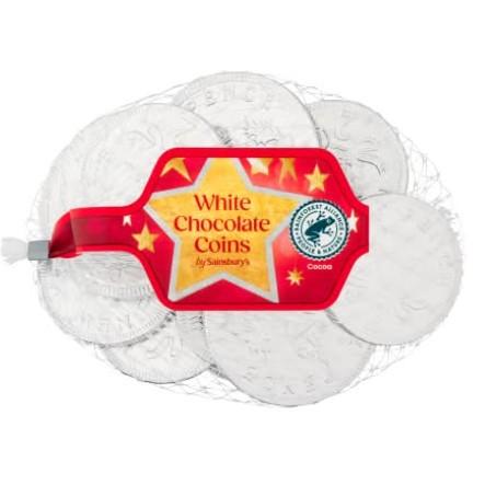 Sainsburys Sainsbury's Christmas White Chocolate Coins