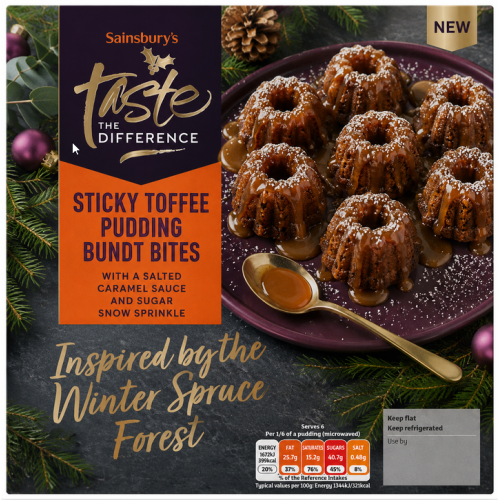Sainsbury's Taste The Difference Sticky Toffee Pudding Bundt Bites